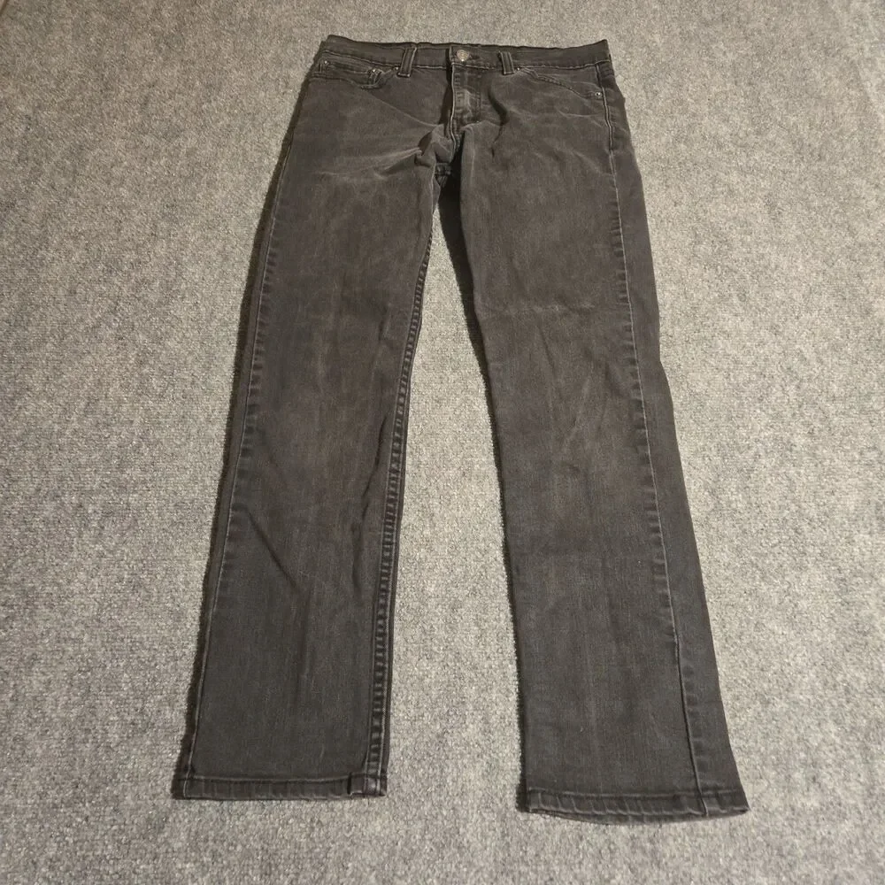Levis 511 Jeans Mens 30x30 Black Slim Straight Denim Dark Wash Casual 5 Pocket